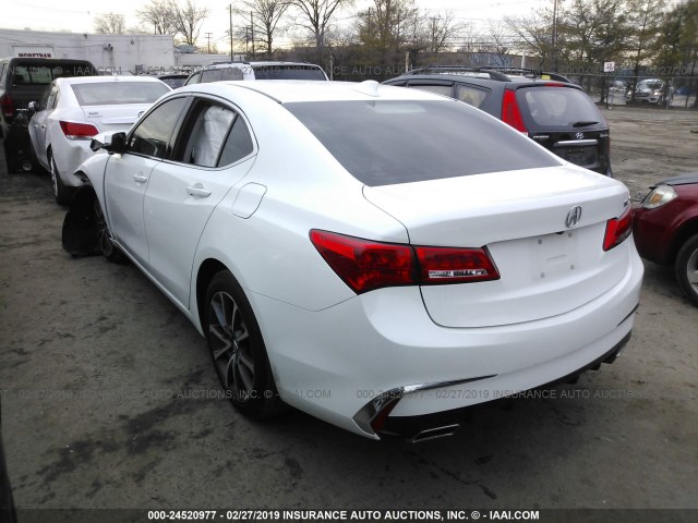 19UUB2F31JA008744 - 2018 ACURA TLX WHITE photo 3