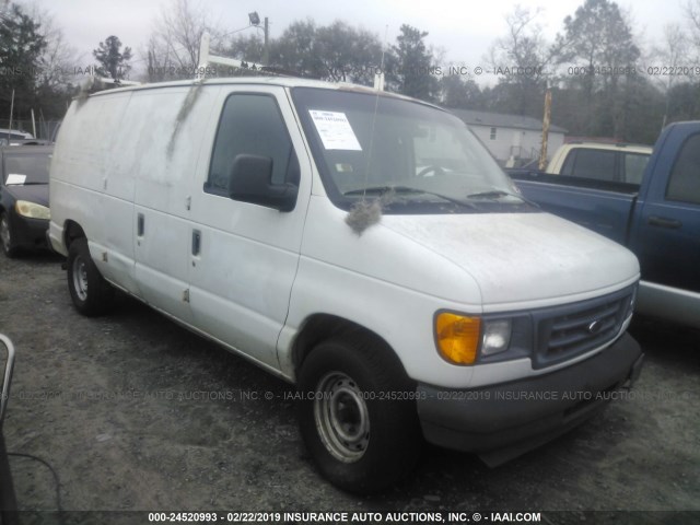 1FTRE14253HA59898 - 2003 FORD ECONOLINE E150 VAN WHITE photo 1