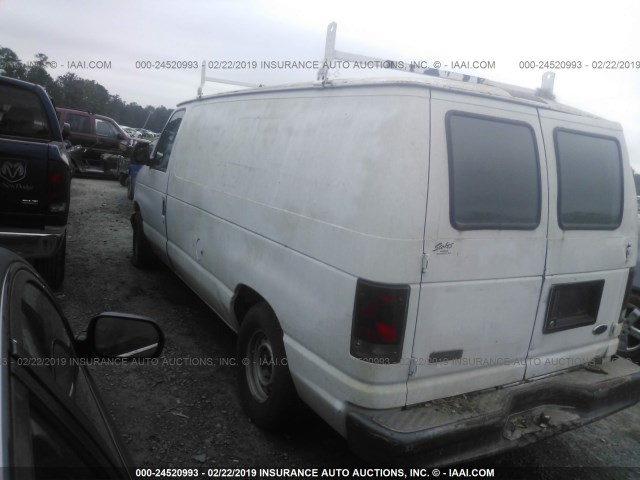 1FTRE14253HA59898 - 2003 FORD ECONOLINE E150 VAN WHITE photo 3