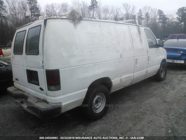 1FTRE14253HA59898 - 2003 FORD ECONOLINE E150 VAN WHITE photo 4