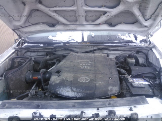 5TEUU42N86Z196638 - 2006 TOYOTA TACOMA ACCESS CAB თეთრი ფოტო 10