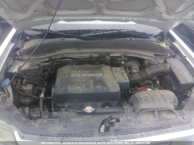 2HJYK16466H565107 - 2006 HONDA RIDGELINE RTS SILVER photo 10