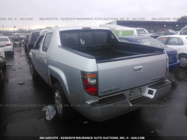 2HJYK16466H565107 - 2006 HONDA RIDGELINE RTS SILVER photo 3