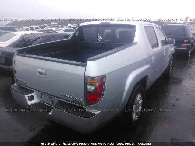 2HJYK16466H565107 - 2006 HONDA RIDGELINE RTS SILVER photo 4