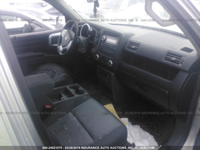 2HJYK16466H565107 - 2006 HONDA RIDGELINE RTS SILVER photo 5