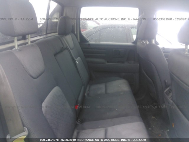 2HJYK16466H565107 - 2006 HONDA RIDGELINE RTS SILVER photo 8