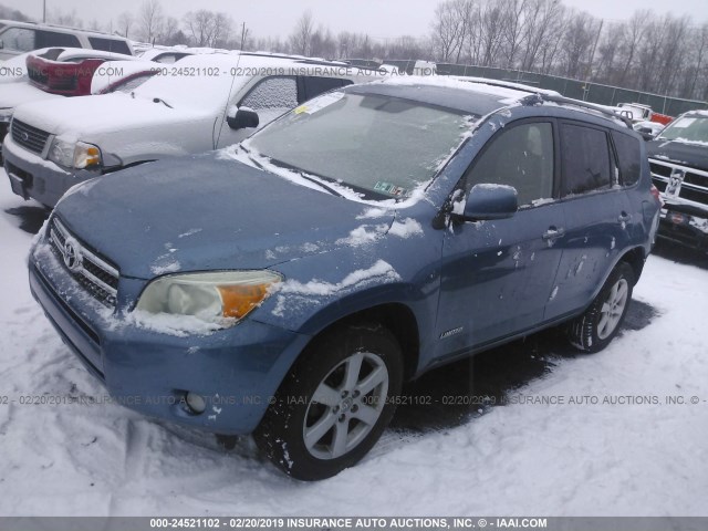 JTMBD31V866014601 - 2006 TOYOTA RAV4 LIMITED BLUE photo 2