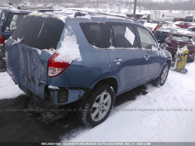 JTMBD31V866014601 - 2006 TOYOTA RAV4 LIMITED BLUE photo 4