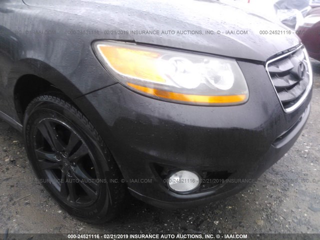 5XYZK4AG9BG048534 - 2011 HYUNDAI SANTA FE GRAY photo 6