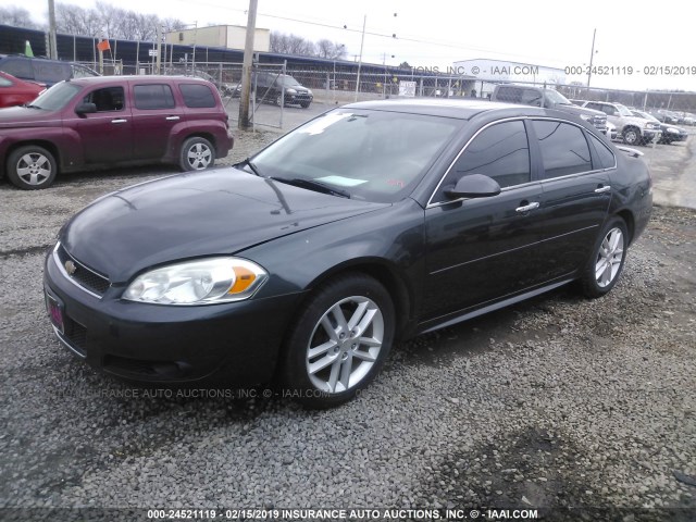 2G1WC5E32D1237786 - 2013 CHEVROLET IMPALA LTZ GRAY photo 2