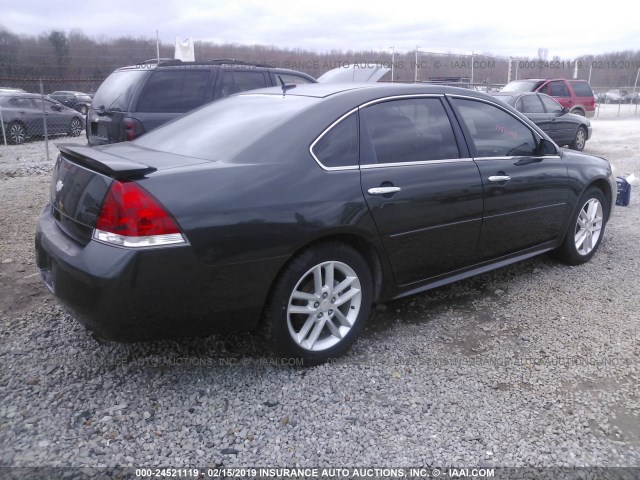 2G1WC5E32D1237786 - 2013 CHEVROLET IMPALA LTZ GRAY photo 4