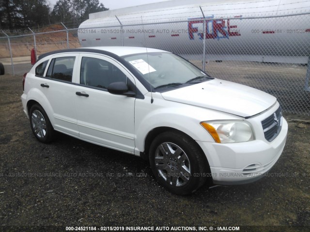 1B3HB48B07D554332 - 2007 DODGE CALIBER SXT WHITE photo 1