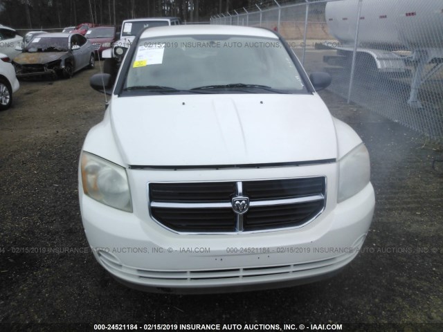 1B3HB48B07D554332 - 2007 DODGE CALIBER SXT WHITE photo 6