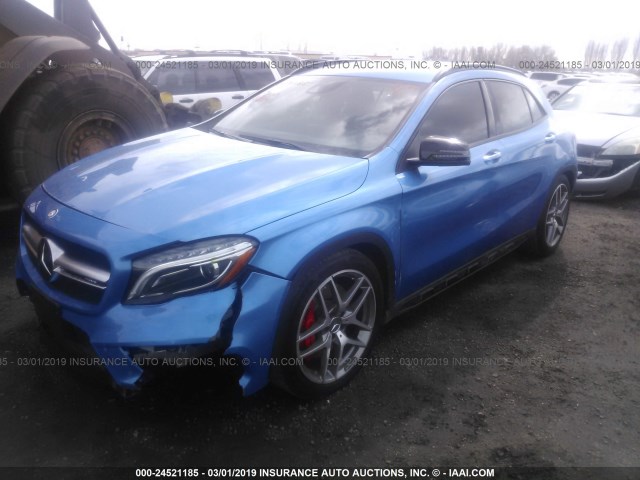 WDDTG5CB6HJ329901 - 2017 MERCEDES-BENZ GLA BLUE photo 2