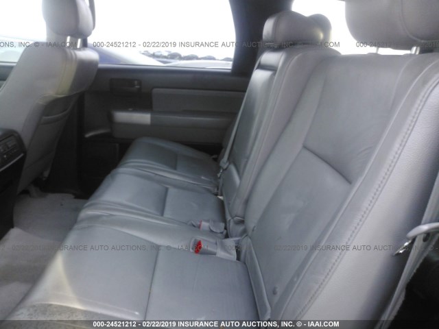 5TDBY64A68S008944 - 2008 TOYOTA SEQUOIA SR5 BLUE photo 8