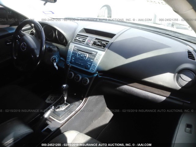 1YVHZ8DH0D5M15247 - 2013 MAZDA 6 BLACK photo 5