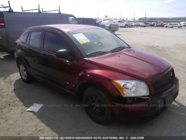 1B3HB28BX7D376711 - 2007 DODGE CALIBER RED photo 1