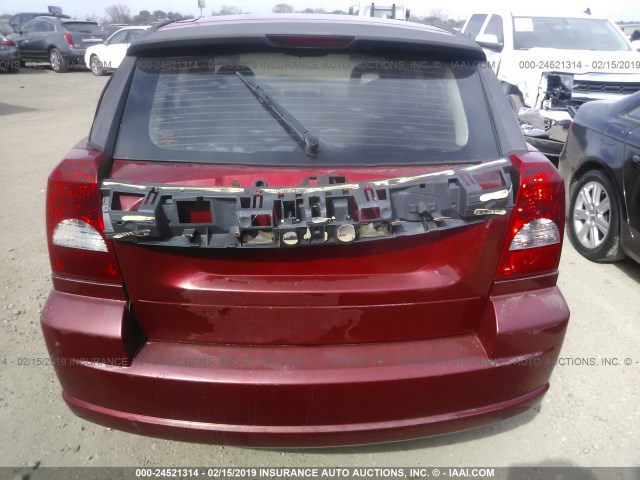 1B3HB28BX7D376711 - 2007 DODGE CALIBER RED photo 6