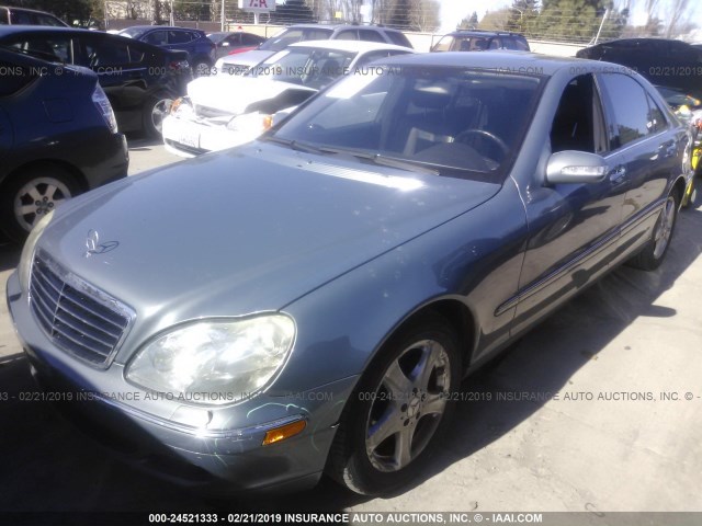 WDBNG75J65A445144 - 2005 MERCEDES-BENZ S 500 BLUE photo 2