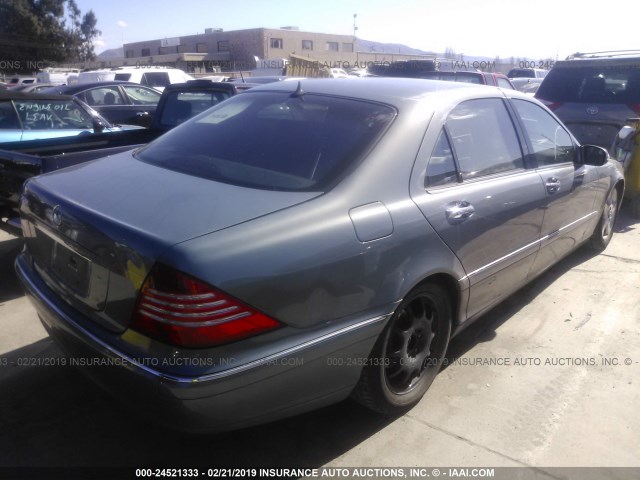 WDBNG75J65A445144 - 2005 MERCEDES-BENZ S 500 BLUE photo 4