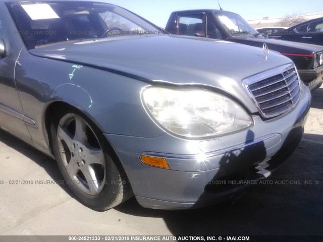 WDBNG75J65A445144 - 2005 MERCEDES-BENZ S 500 BLUE photo 6