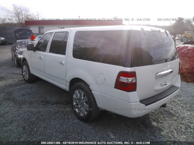 1FMJK1K50DEF69626 - 2013 FORD EXPEDITION EL LIMITED WHITE photo 3