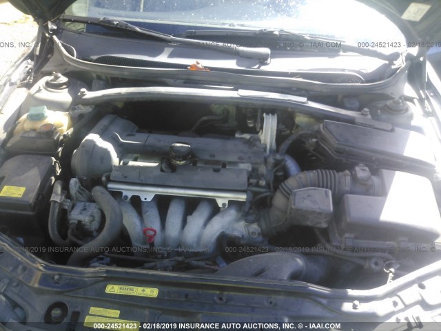 YV1RS61T242321426 - 2004 VOLVO S60 GRAY photo 10