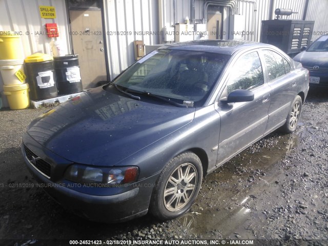 YV1RS61T242321426 - 2004 VOLVO S60 GRAY photo 2