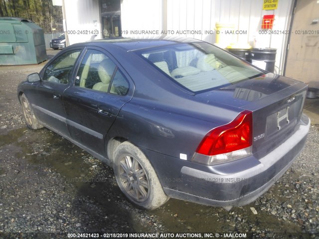 YV1RS61T242321426 - 2004 VOLVO S60 GRAY photo 3