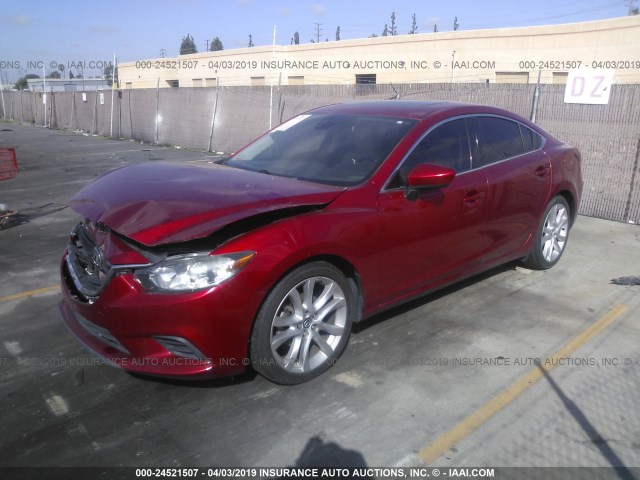 JM1GJ1T5XF1218250 - 2015 MAZDA 6 TOURING RED photo 2