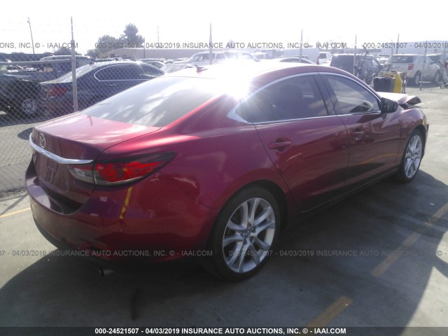 JM1GJ1T5XF1218250 - 2015 MAZDA 6 TOURING RED photo 4