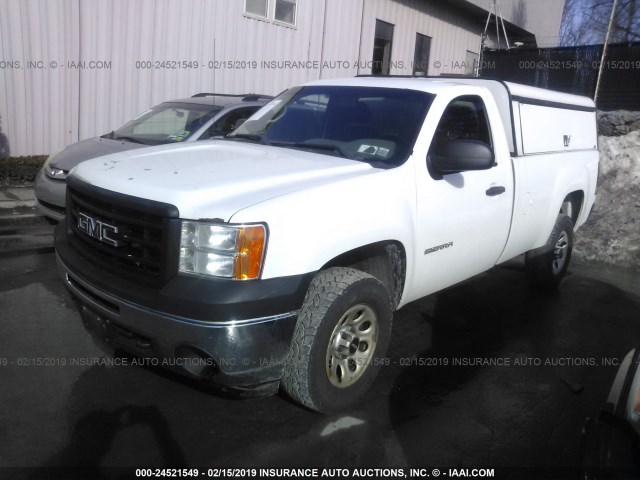 1GTN2TEA6BZ208241 - 2011 GMC SIERRA K1500 WHITE photo 2