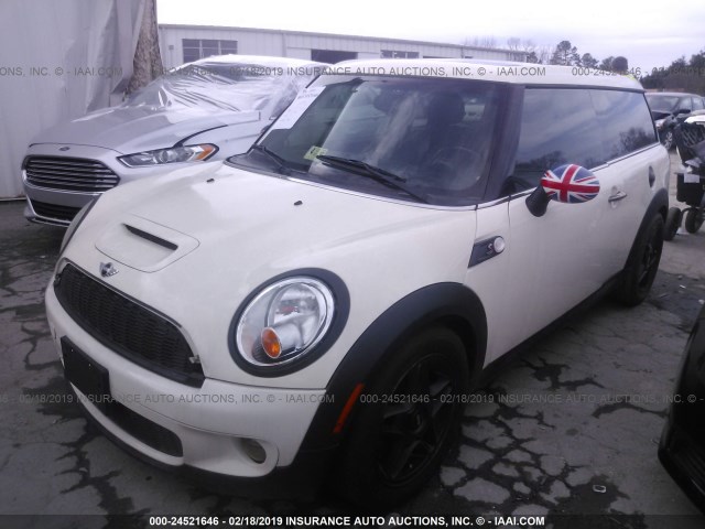 WMWMM33509TP93162 - 2009 MINI COOPER S CLUBMAN WHITE photo 2