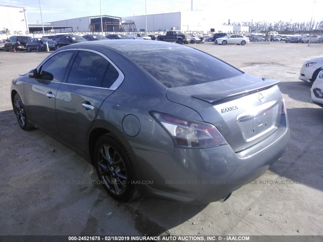 1N4AA5AP4EC472997 - 2014 NISSAN MAXIMA S/SV GRAY photo 3