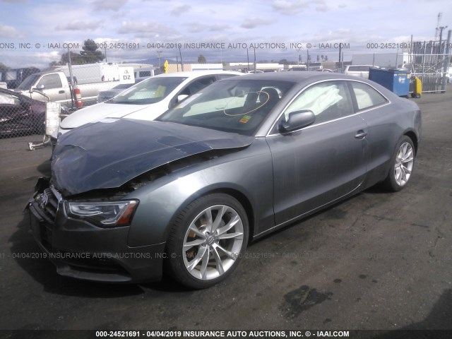 WAUCFAFR3EA062434 - 2014 AUDI A5 PREMIUM GRAY photo 2