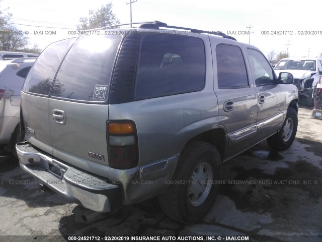 1GKEC13T81J252846 - 2001 GMC YUKON TAN photo 4