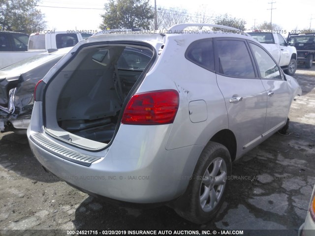 JN8AS5MT0DW028727 - 2013 NISSAN ROGUE S/SV SILVER photo 4