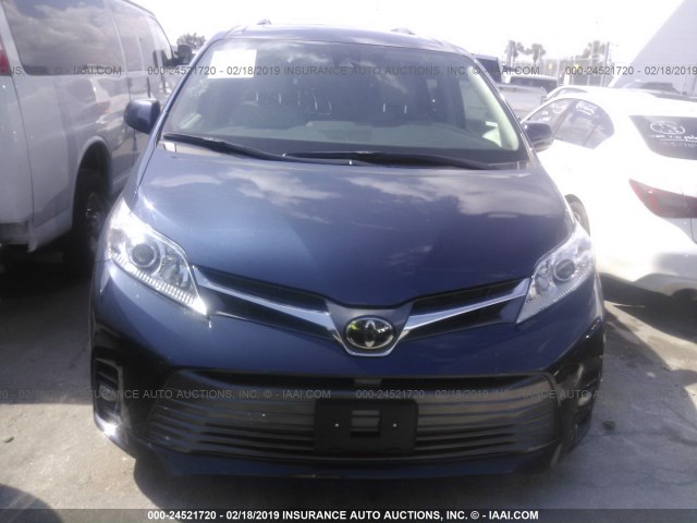 5TDYZ3DCXJS932350 - 2018 TOYOTA SIENNA XLE/LIMITED Dark Blue photo 6