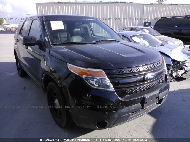 1FM5K8AR8DGC35704 - 2013 FORD EXPLORER POLICE INTERCEPTOR BLACK photo 1