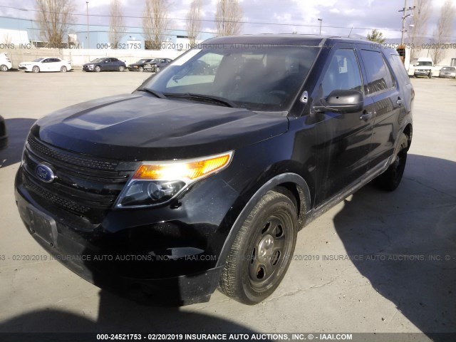 1FM5K8AR8DGC35704 - 2013 FORD EXPLORER POLICE INTERCEPTOR BLACK photo 2