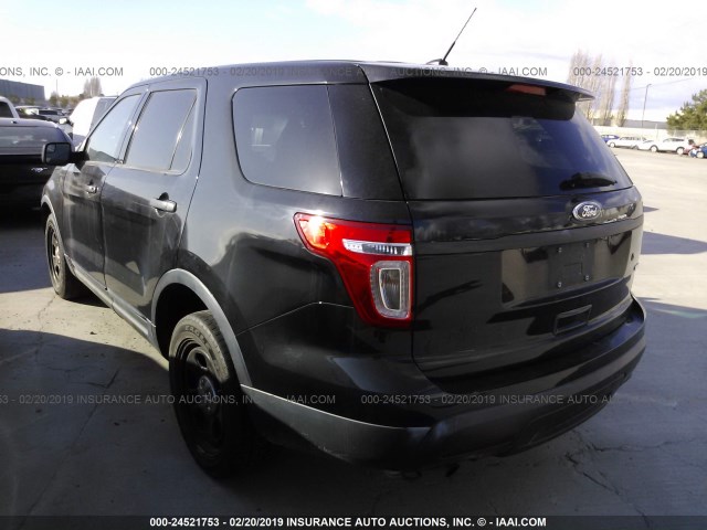 1FM5K8AR8DGC35704 - 2013 FORD EXPLORER POLICE INTERCEPTOR BLACK photo 3