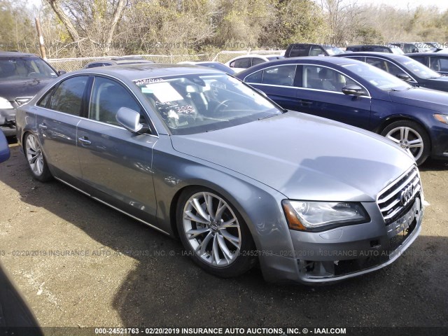 WAUAGAFD2DN012205 - 2013 AUDI A8 QUATTRO GRAY photo 1