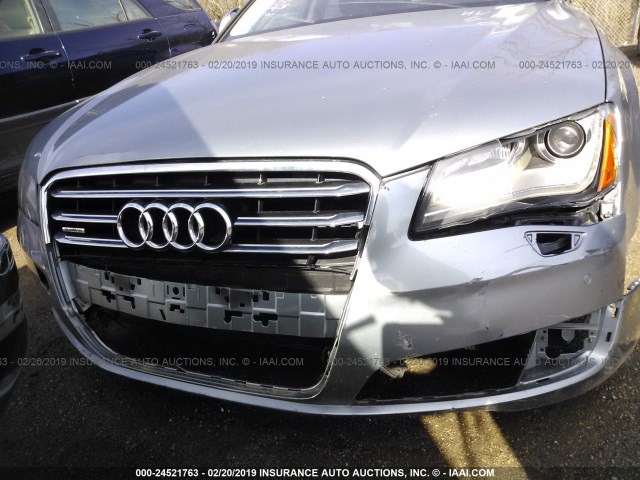 WAUAGAFD2DN012205 - 2013 AUDI A8 QUATTRO GRAY photo 6