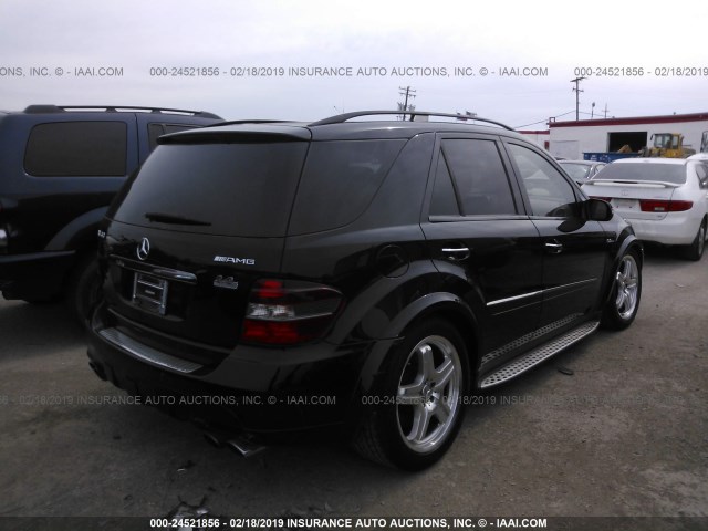 4JGBB77E48A317861 - 2008 MERCEDES-BENZ ML 63 AMG BLACK photo 4