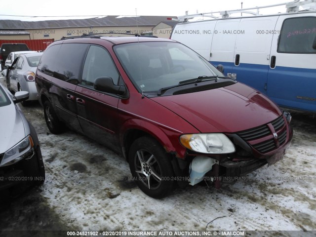 2D4GP44L55R462396 - 2005 DODGE GRAND CARAVAN SXT BURGUNDY photo 1