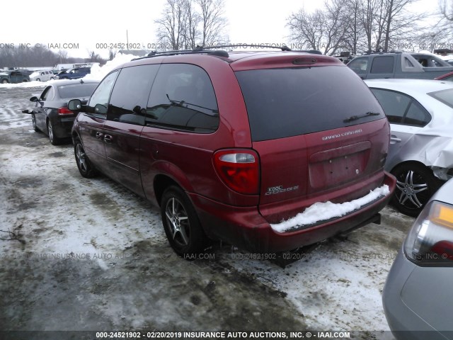 2D4GP44L55R462396 - 2005 DODGE GRAND CARAVAN SXT BURGUNDY photo 3