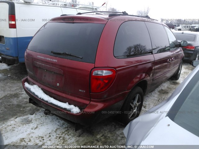 2D4GP44L55R462396 - 2005 DODGE GRAND CARAVAN SXT BURGUNDY photo 4