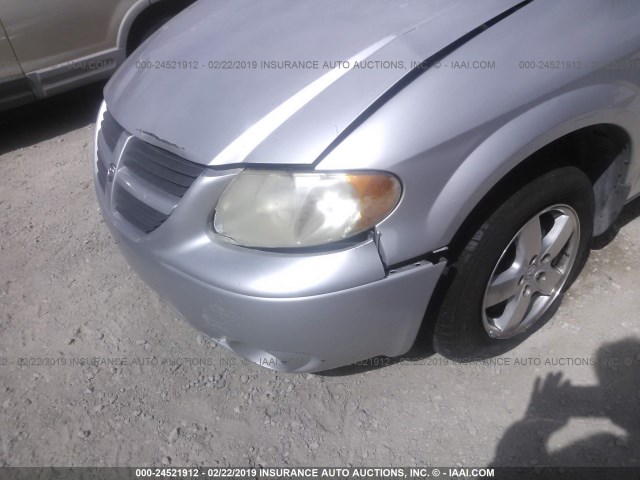 2D8GP44L87R277700 - 2007 DODGE GRAND CARAVAN SXT SILVER photo 6