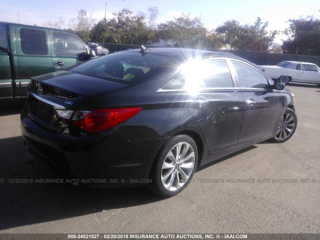 5NPEC4AB9BH228220 - 2011 HYUNDAI SONATA SE/LIMITED BLACK photo 4