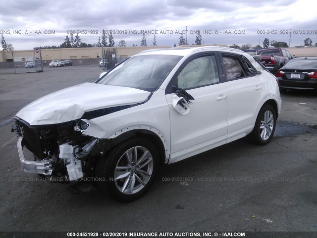 WA1BCCFS3HR015183 - 2017 AUDI Q3 PREMIUM WHITE photo 2